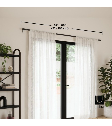 UMBRA pojedynczy karnisz CAPPA  91-168 cm szczotkowana czerń