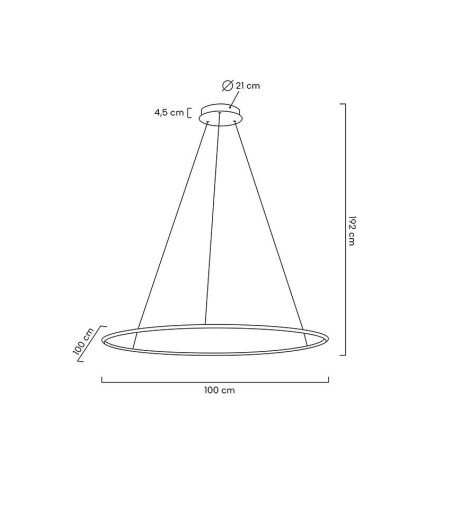 MOOSEE lampa wisząca RING SLIM 100 złota