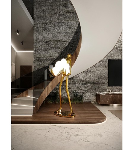 MOOSEE lampa podłogowa HUMAN GOLD         PREMIUM