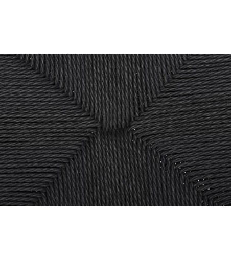 Krzesło WISHBONE czarne - drewno bukowe, czarne włókno