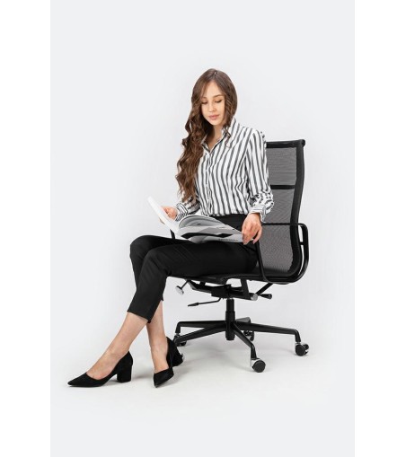 Fotel biurowy AERON PREMIUM czarny - siatka, aluminium