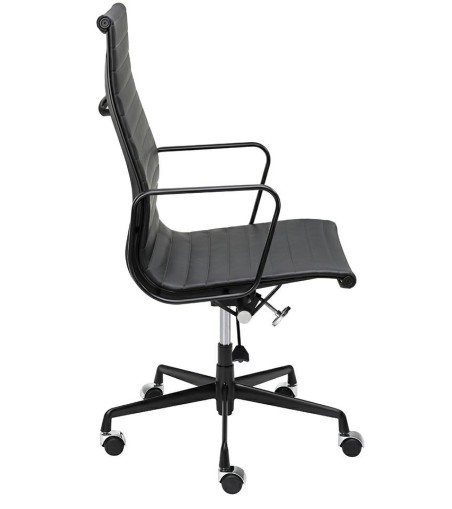 Fotel biurowy AERON PRESTIGE PLUS czarny - skóra naturalna, aluminium