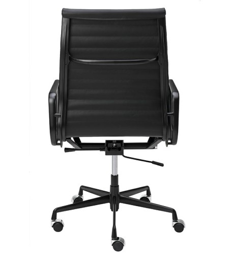 Fotel biurowy AERON PRESTIGE PLUS czarny - skóra naturalna, aluminium