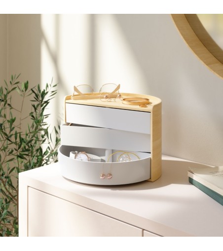 UMBRA pojemnik na biżuterię MOONA biały