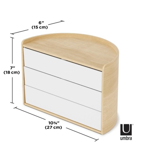 UMBRA pojemnik na biżuterię MOONA biały