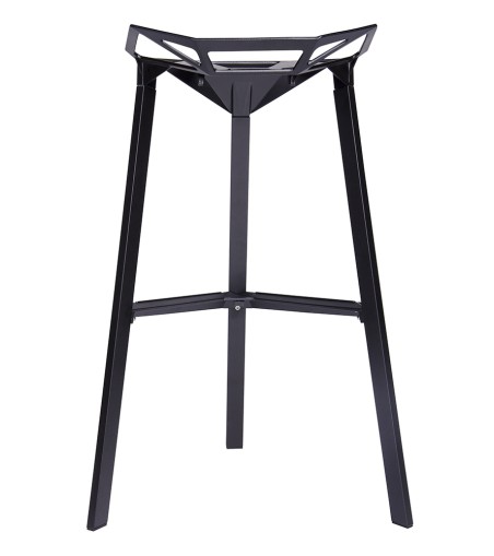 Krzesło barowe SPLIT PREMIUM czarne - aluminium