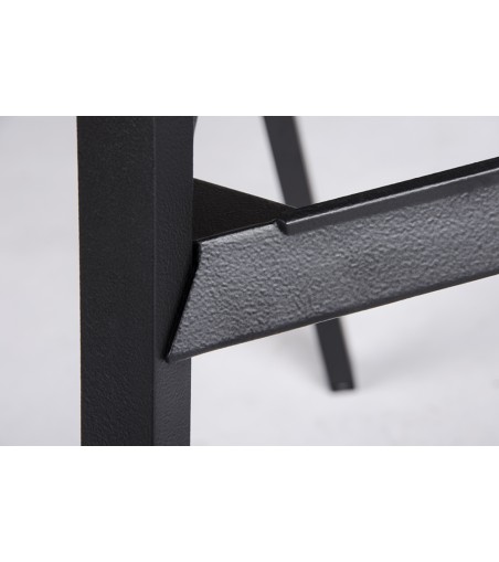 Krzesło barowe SPLIT PREMIUM czarne - aluminium