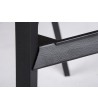 Krzesło barowe SPLIT PREMIUM czarne - aluminium