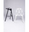 Krzesło barowe SPLIT PREMIUM czarne - aluminium