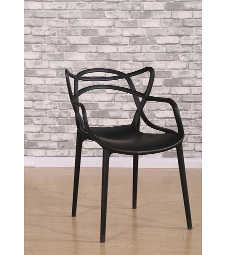 Krzesło HILO PREMIUM czarne - polipropylen