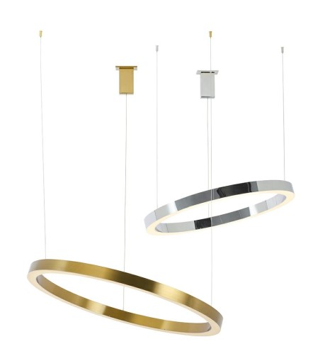 Lampa wisząca RING 100 złota - LED, stal