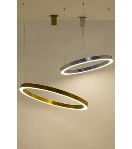 Lampa wisząca RING 100 złota - LED, stal