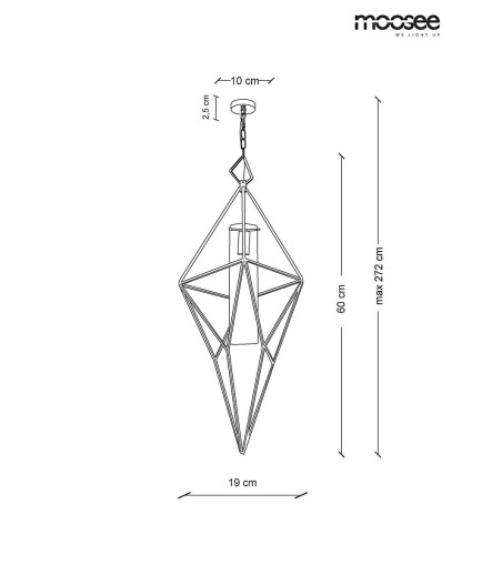 MOOSEE lampa wisząca HAVANA M - złota