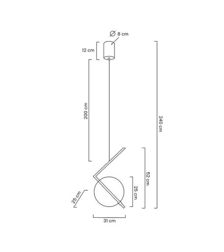 MOOSEE lampa wisząca ECHO złota