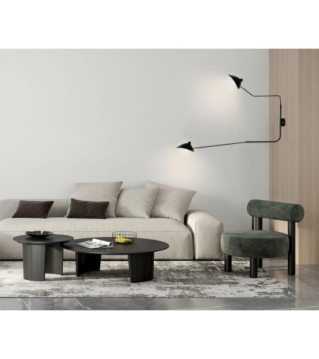 MOOSEE lampa ścienna RAVEN 2 - aluminium, stal węglowa