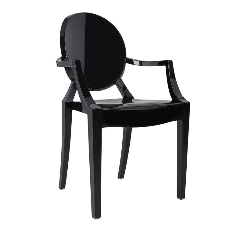 Krzesło LOUIS czarne - poliwęglan