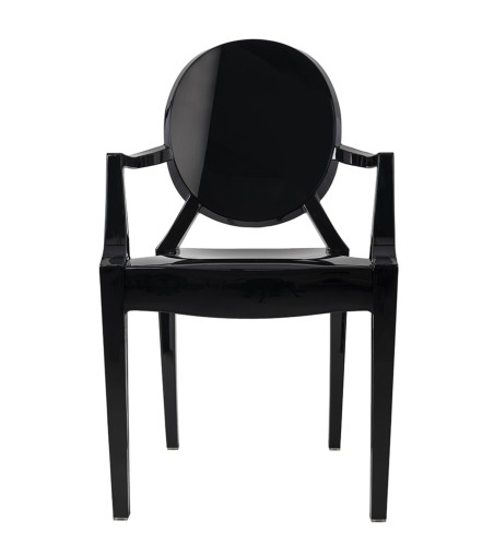 Krzesło LOUIS czarne - poliwęglan