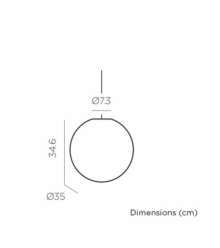NEW GARDEN lampa wisząca PIANETA 35 CABLE HANG