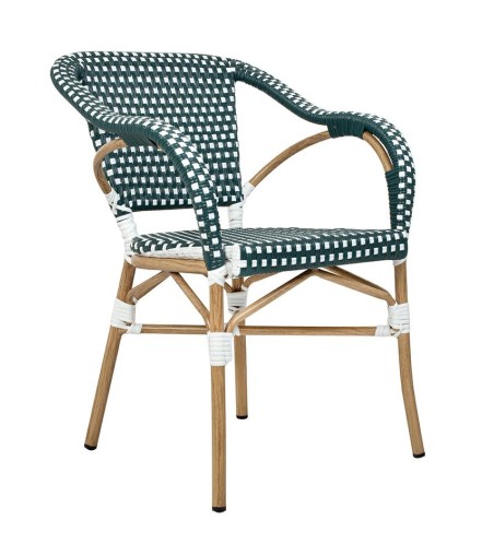 Krzesło ogrodowe CAFE MIRAMAR turkus /    morski rattan