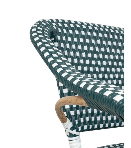 Krzesło ogrodowe CAFE MIRAMAR turkus /    morski rattan