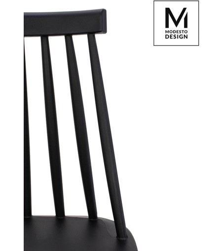 MODESTO krzesło RIBS BLACK czarne - polipropylen