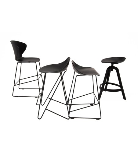 Krzesło barowe ROLF czarne 76