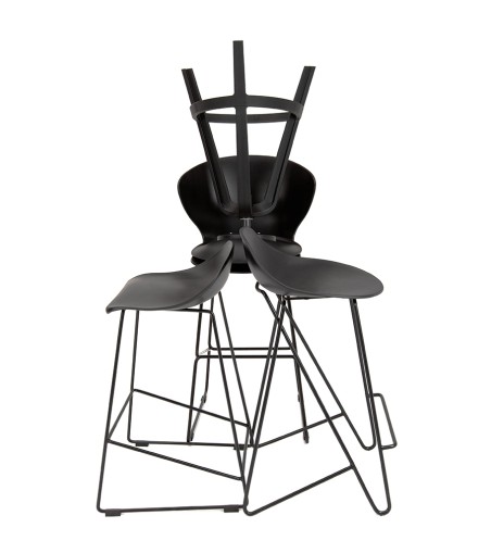 Krzesło barowe ROLF czarne 76