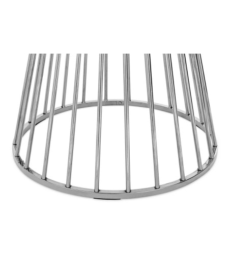 Stół GLAM WALNUT 110 - fornir orzechowy, chromowana podstawa