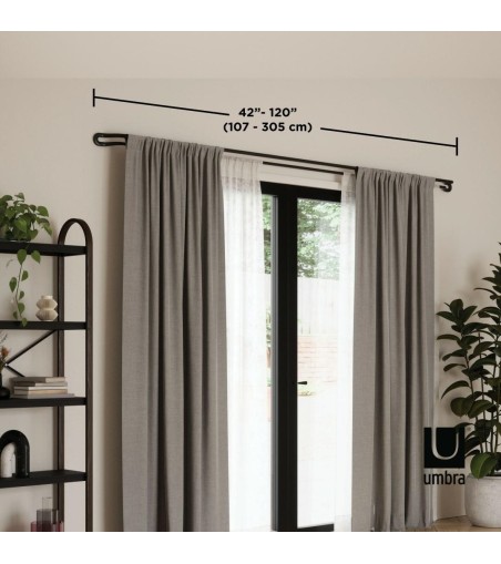UMBRA karnisz MIDNIGHT 107 - 305 cm matowy / czarny