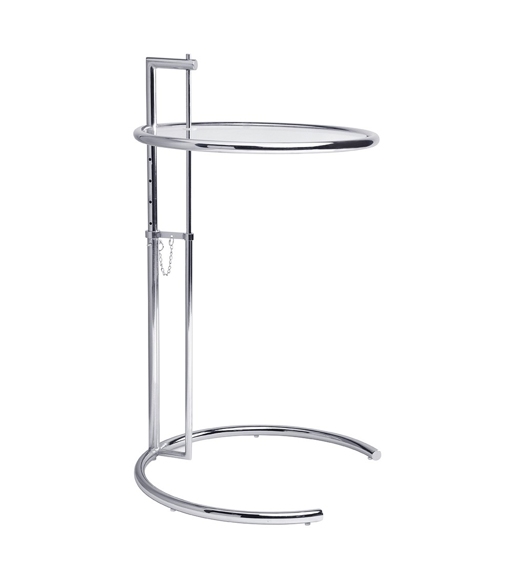 Stolik GREY chromowany - stal             galwanizowana, szkło