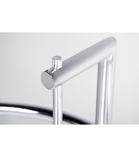 Stolik GREY chromowany - stal             galwanizowana, szkło