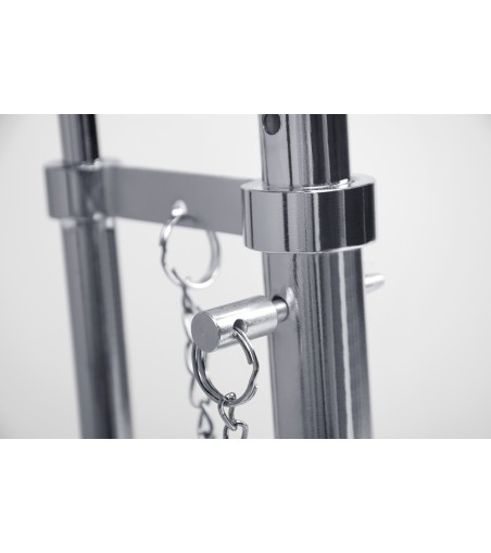 Stolik GREY chromowany - stal             galwanizowana, szkło