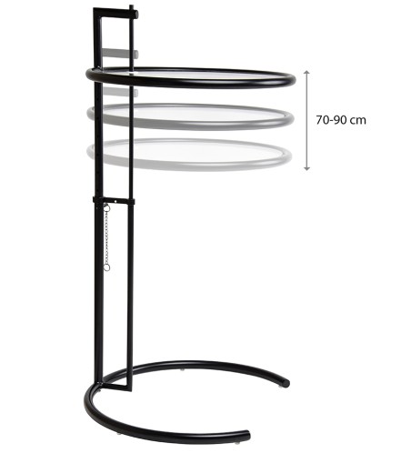 Stolik GREY chromowany - stal             galwanizowana, szkło