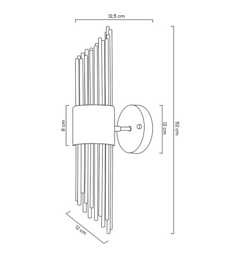 MOOSEE lampa ścienna AMADEO złota