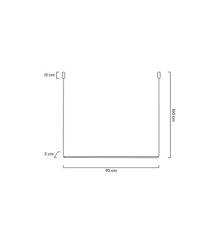 MOOSEE lampa wisząca OMBRE LEVEL 80  czarna