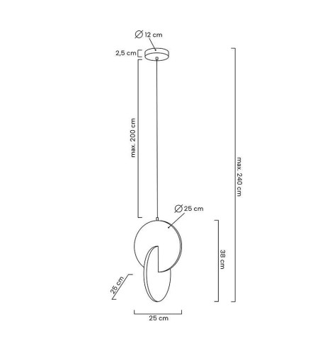 MOOSEE lampa wisząca DISCO srebrna