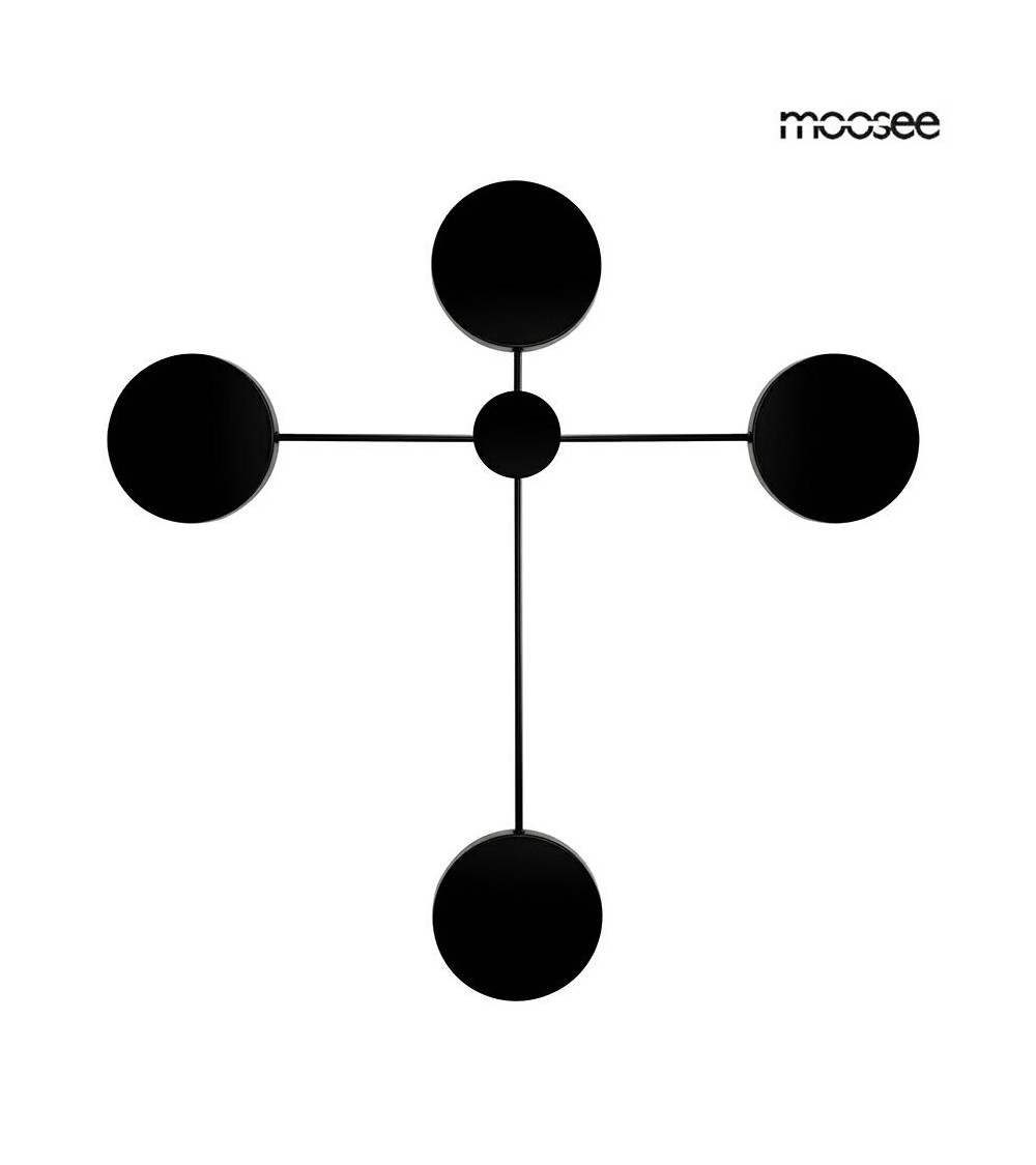 MOOSEE lampa ścienna SHADOW 4 czarna