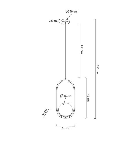 MOOSEE lampa wisząca AURELIA 40 złota