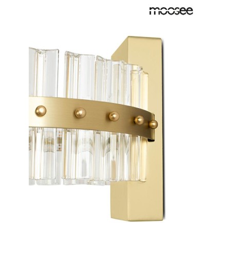 MOOSEE lampa ścienna SATURNUS WALL złota - LED, kryształ, stal szczotkowana