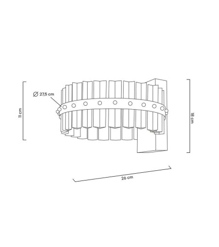 MOOSEE lampa ścienna SATURNUS WALL złota - LED, kryształ, stal szczotkowana