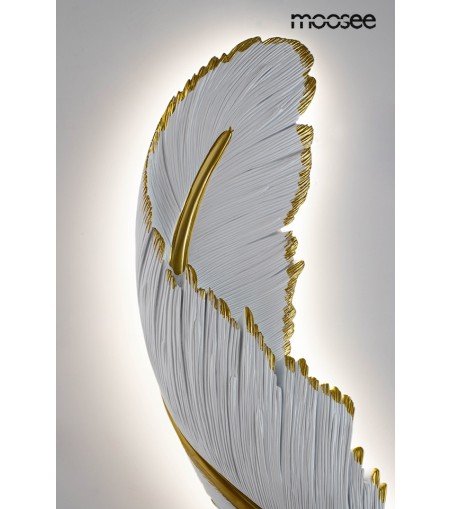 MOOSEE lampa ścienna PIÓRKO  biała / złota
