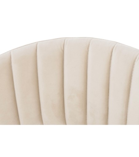 Krzesło MARGO beżowe - welur, podstawa złota