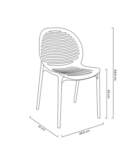 Krzesło SUNNY czarne - polipropylen