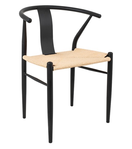 Krzesło WISHBONE METAL naturalne