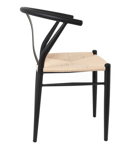 Krzesło WISHBONE METAL naturalne