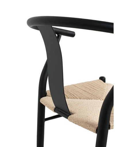 Krzesło WISHBONE METAL naturalne