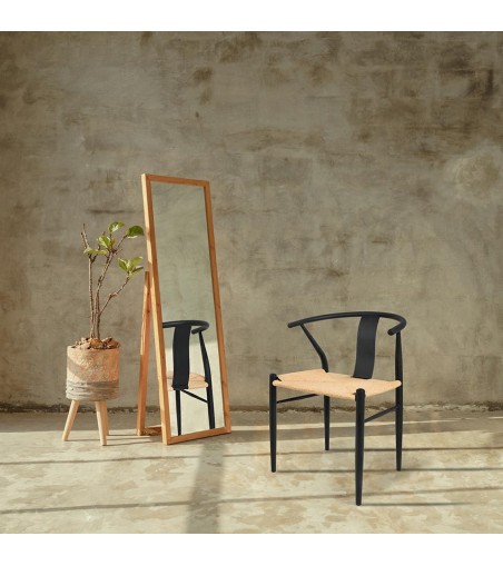 Krzesło WISHBONE METAL naturalne