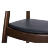 Krzesło KENNEDY ciemnobrązowe - drewno jesion, ekoskóra