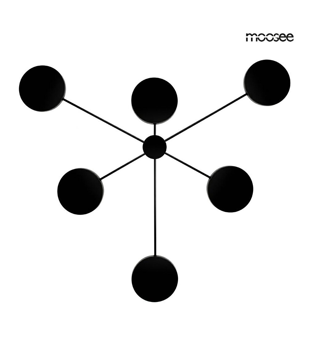 MOOSEE lampa ścienna SHADOW 6 czarna