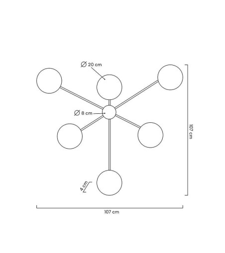MOOSEE lampa ścienna SHADOW 6 czarna